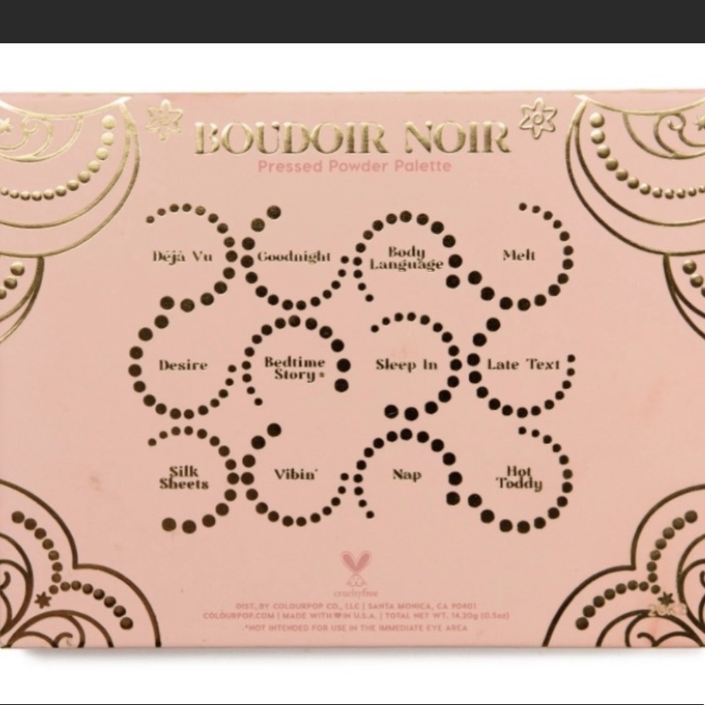 NWT ❤️DISCONTINUED❤️ BOUDOIR NOIR COLOURPOP CP EYESHADOW PALETTE - Picture 6 of 9